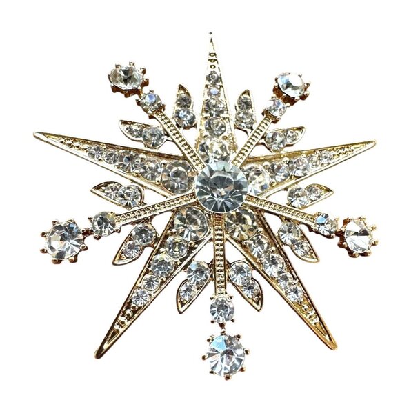 Starburst Brooch Pin Rhinestones New Celestial Jewelry Beach Ocean Chris… - Picture 6 of 12